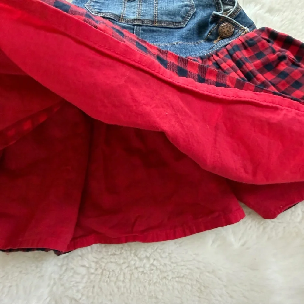 OshKosh B’gosh Denim & Buffalo Plaid Jumper Dress | Girls 4T